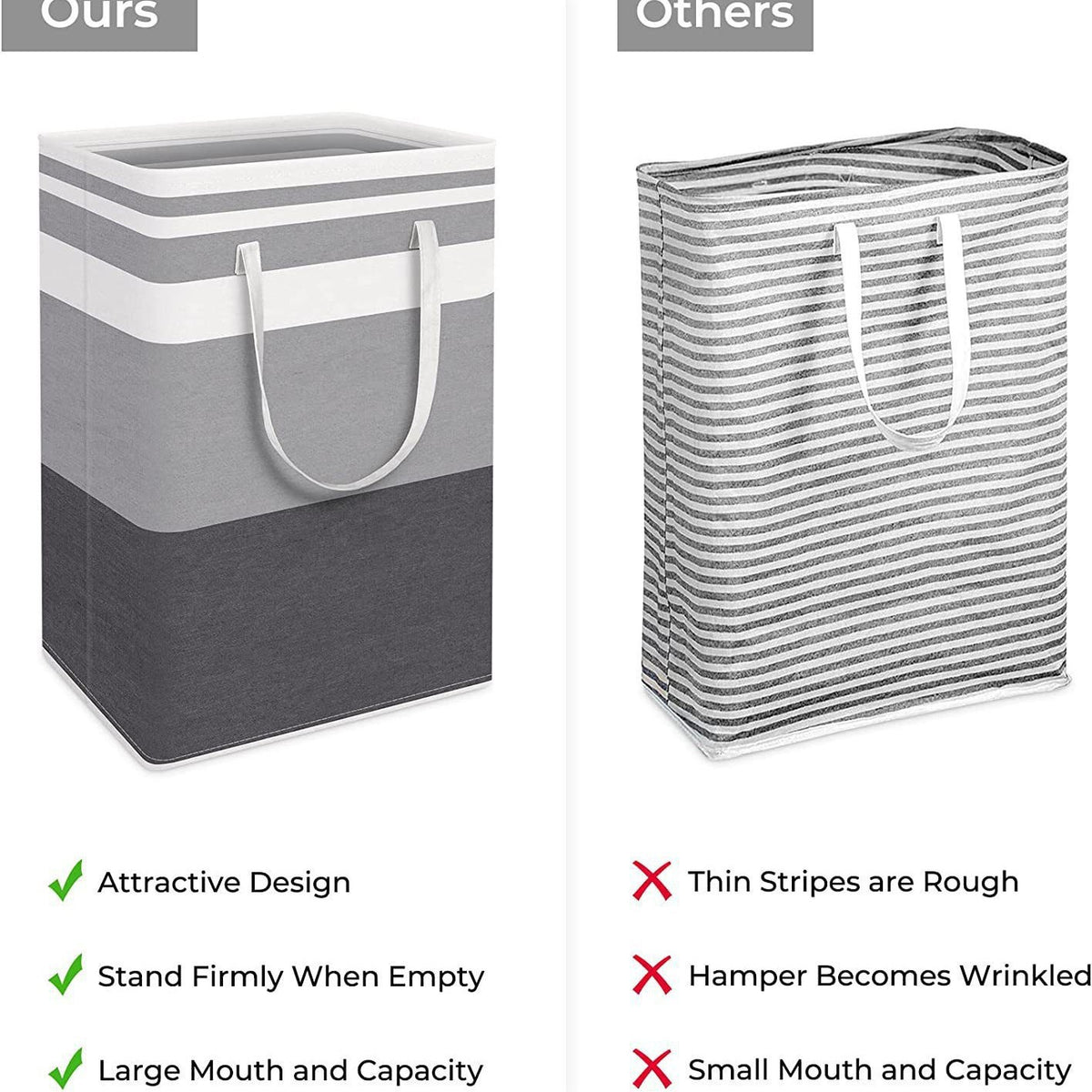 Collapsible Fabric Laundry Hamper Clothing Storage Basket Multi-purpose Organizer Large Capacity Dirty Clothes Bag