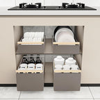 New Kitchen Pull-Out Cabinet Organizer, Sliding Rail Drawer for Spice and Bottle Storage
