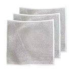 Steel Wire Dishcloth for Home Use, Non-Greasy Steel Wool Scrubbing Cloth, Kitchen Cleaning Cloth, Easy to Clean Silver Wire Rag