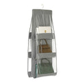 Bag storage hanging bag hanging double-sided transparent six-layer storage bag bedroom wardrobe storage bag dust bag
