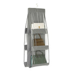 Bag storage hanging bag hanging double-sided transparent six-layer storage bag bedroom wardrobe storage bag dust bag