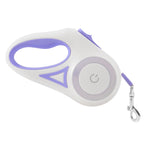 Dog walking rope with LED light automatic retractable traction rope non gripping dog traction rope pet supplies