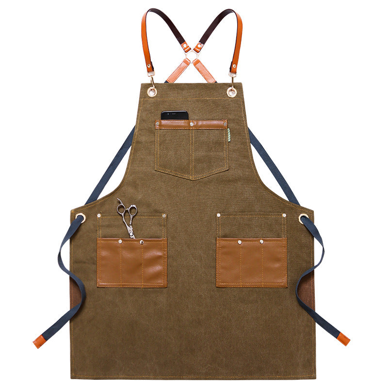 Hairstylist apron denim custom logo