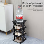 Stackable Plastic Shoe Rack, Vertical Dustproof Shoe Organizer, Sturdy Shoe Storage for Entryway