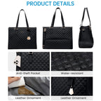 2-in-1 Travel Tote: Laptop & Insulated Lunch Bag. Ideal for Business, Work, Nursing, Office, College, Casual Use