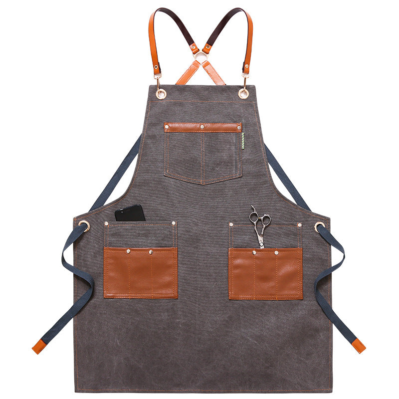 Hairstylist apron denim custom logo
