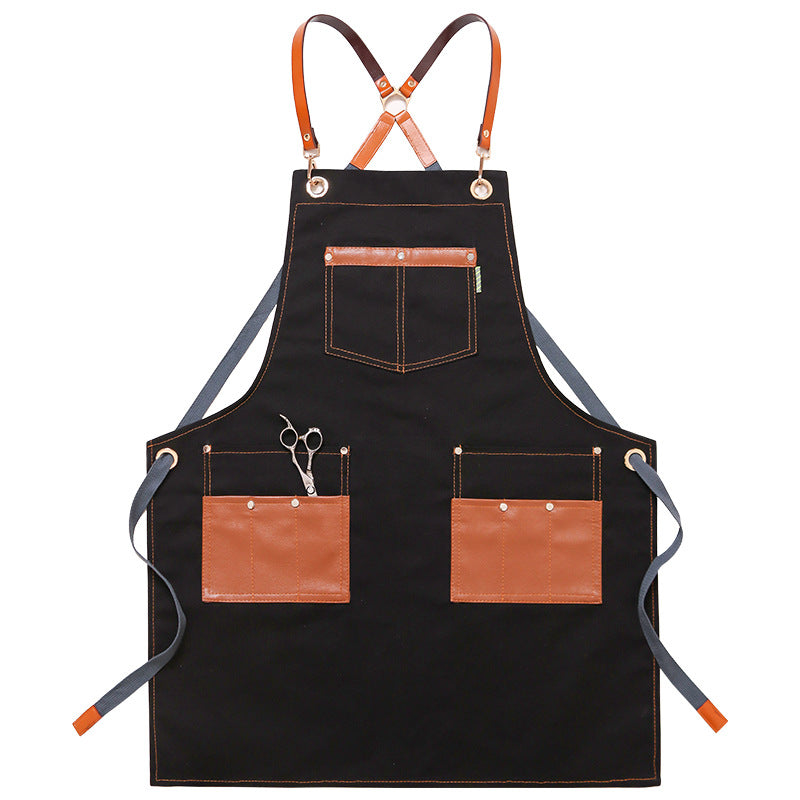 Hairstylist apron denim custom logo