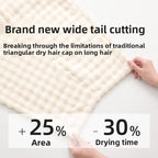 French Style Dry Hair Cap for Adults, Extra Large and Thick, Strong Water Absorption, Quick Drying Hair Care, One-Piece Head Wrap Dry Hair Towel