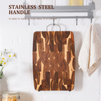 Wooden cutting board for household kitchen solid wood geometric grid cutting board