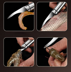 Remove Shrimp Line Knife 304 Stainless Steel Shrimp Peeler Creative Kitchen Pick Fish Intestines Gadget 2 In 1 Double-Headed Shrimp Knife