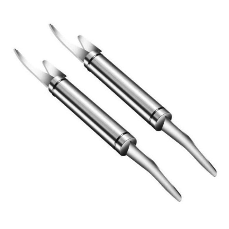 Remove Shrimp Line Knife 304 Stainless Steel Shrimp Peeler Creative Kitchen Pick Fish Intestines Gadget 2 In 1 Double-Headed Shrimp Knife
