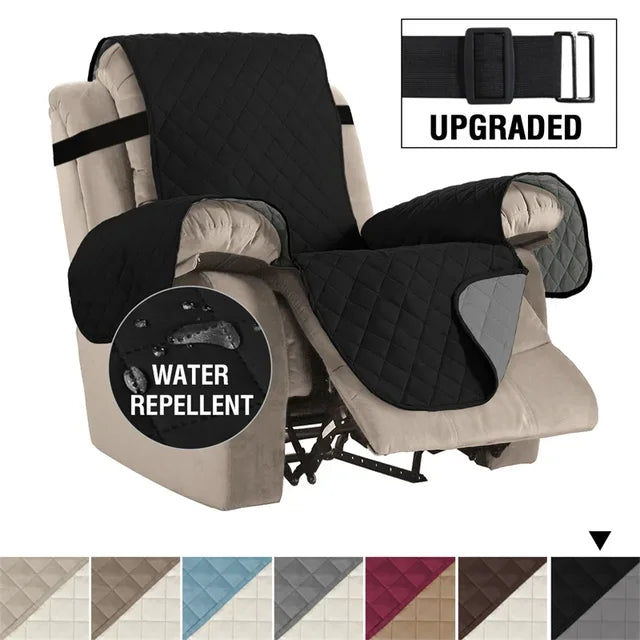 Waterproof Recliner Cover Snap Fixed Pet Dog Kids Sofa Mat Couch Slipcovers For Living Room Dustproof Furniture Protector Covers
