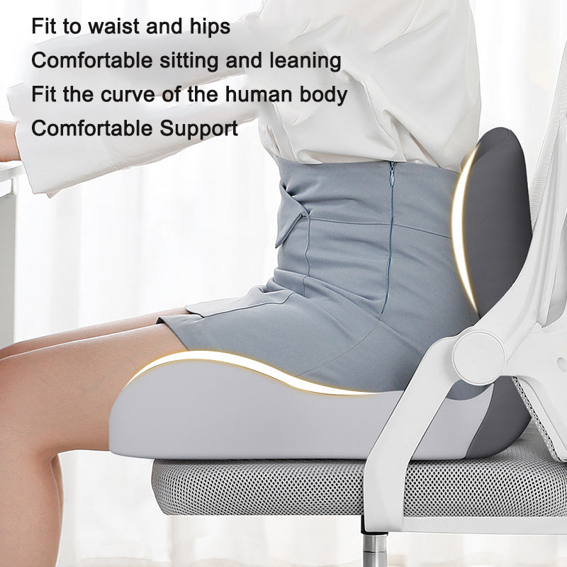 Seat cushion backrest integrated chair cushion memory cotton one-piece fart pad