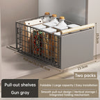 New Kitchen Pull-Out Cabinet Organizer, Sliding Rail Drawer for Spice and Bottle Storage