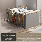 New Kitchen Pull-Out Cabinet Organizer, Sliding Rail Drawer for Spice and Bottle Storage