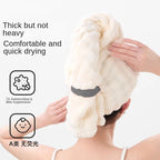 French Style Dry Hair Cap for Adults, Extra Large and Thick, Strong Water Absorption, Quick Drying Hair Care, One-Piece Head Wrap Dry Hair Towel
