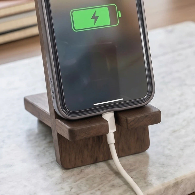 Solid wood mobile phone stand desktop