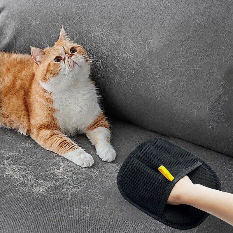 Pet Static Hair Removal Glove Double-Sided Brush Hair Remover Sticky Hair Remover Cat Hair Glove Dog Hair Comb
