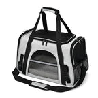 Foldable & Expandable Pet Carrier Bag - Mesh Breathable Cat/Dog Travel Bag, Convertible Crossbody Handbag for Small Pets