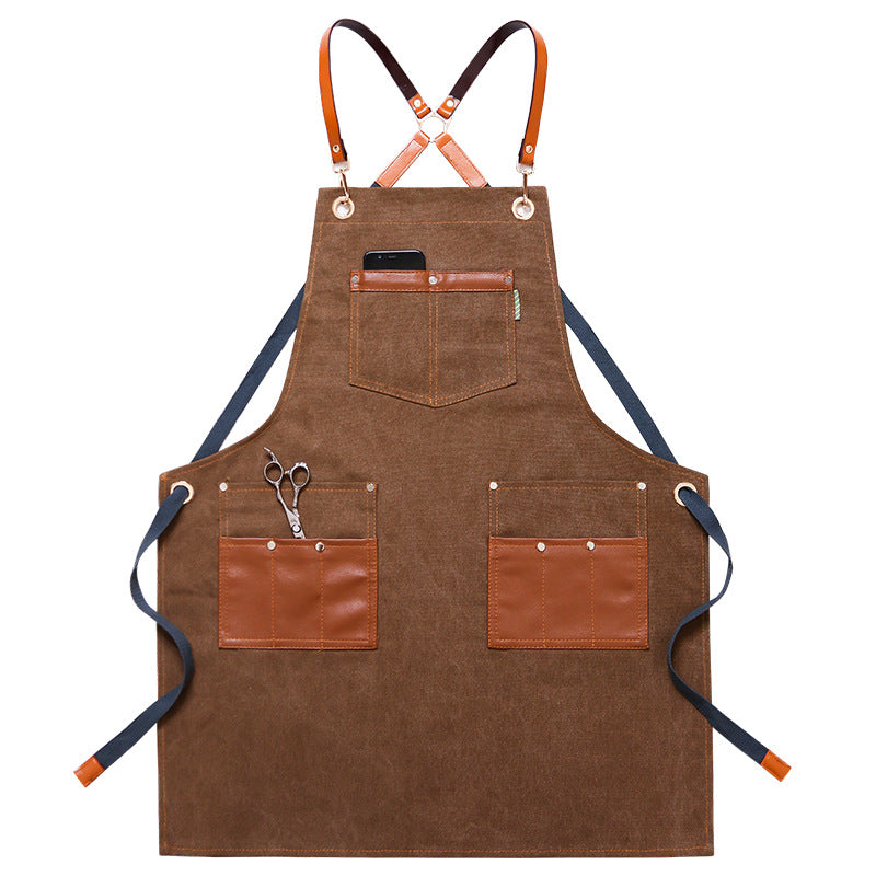 Hairstylist apron denim custom logo