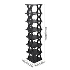 Stackable Plastic Shoe Rack, Vertical Dustproof Shoe Organizer, Sturdy Shoe Storage for Entryway