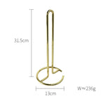 Stainless Steel Kitchen Roll Paper Towel Holder Bathroom Tissue Stand Dining Table Vertical Napkins Rack Kitchen Storage Shelf