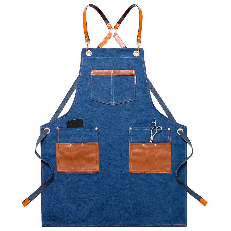 Hairstylist apron denim custom logo