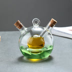 Kitchen Storage Sealed Bottles, Double-layer 2-in-1 Glass Bottles, Oil, Vinegar, Sauce, Seasoning Bottles, Kitchen Tools