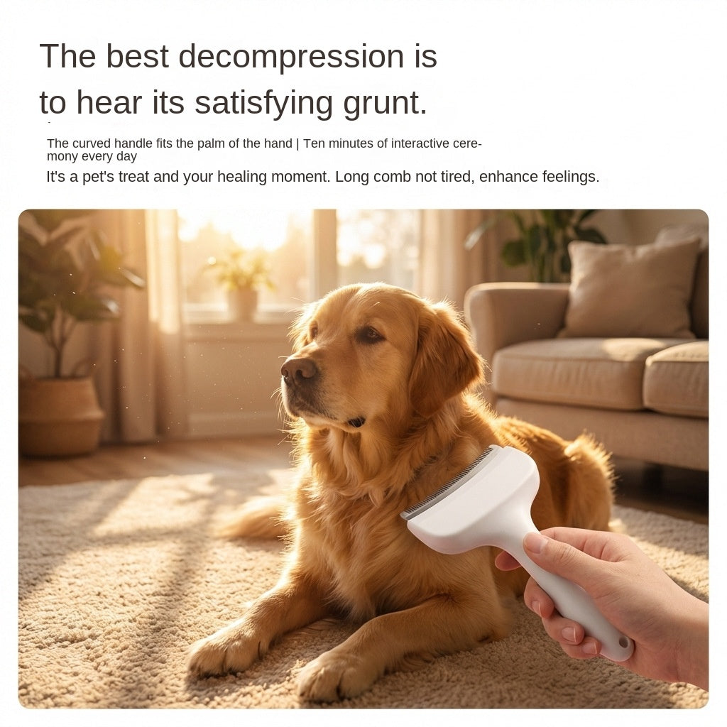 Cat Comb for Removing Loose Hair, Pet Grooming Tool for Long-Haired Cats, Undercoat Brush for Pets, Dog Hair Thinning Brush