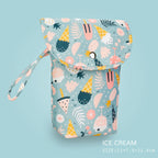 Baby Diaper Bag Organizer Reusable Waterproof Wet/Dry Cloth Bag Mummy Storage Nappy Bag For Disposable Carrying Diaper Clothing